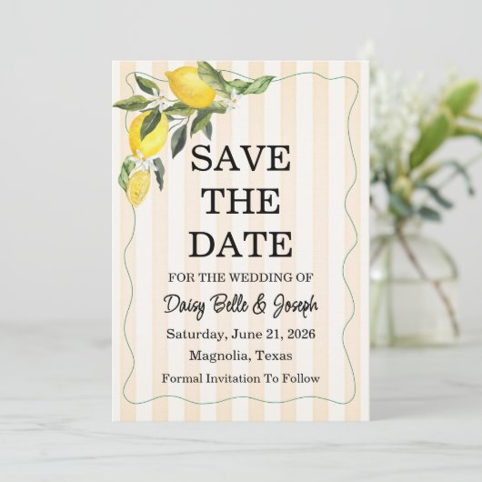 La Dolce Vita Wedding Save The Date (Staand voorkant)
