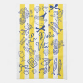 La Dolce Vita Whimsical Italian Themed Theedoek (Verticaal)
