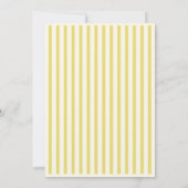 La Dolce Vita Yellow Stripes Italian Bridal Shower Kaart (Achterkant)
