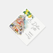 La Dolce Vita Zomer Italiaanse Bruiloft Feestje  Servet (Hoek)