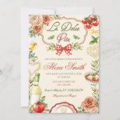La Dolce Vitta Pasta Champagne Bruidsfeest Kaart (Voorkant)