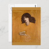 La Donna Della Finestra van Dante Gabriel Rossetti Briefkaart (Voorkant / Achterkant)