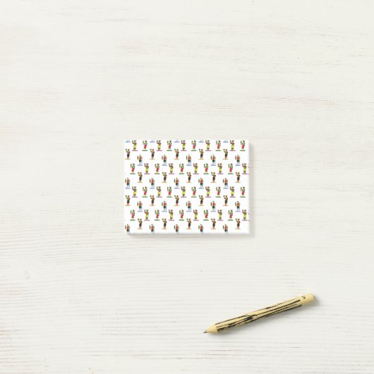 La Donna di Scopa Pattern Post-it® Notes (Op bureau)