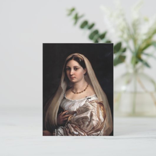 La Donna Velata briefkaart (Staand voorkant)