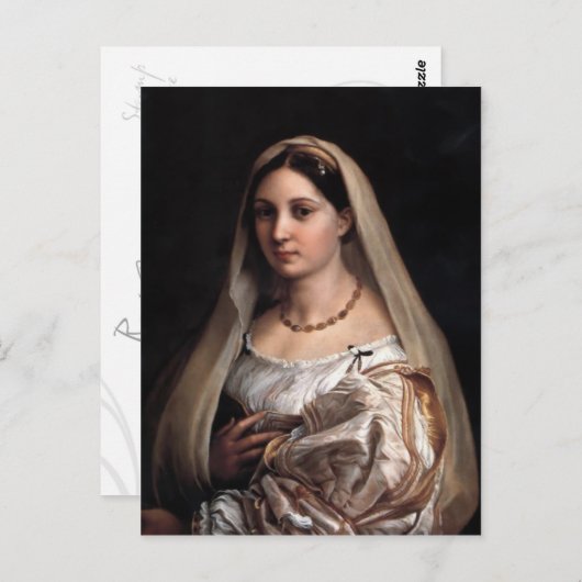 La Donna Velata briefkaart (Voorkant / Achterkant)