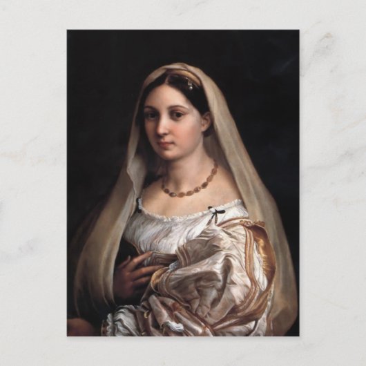 La Donna Velata briefkaart (Voorkant)