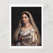 La Donna Velata briefkaart (Voorkant)