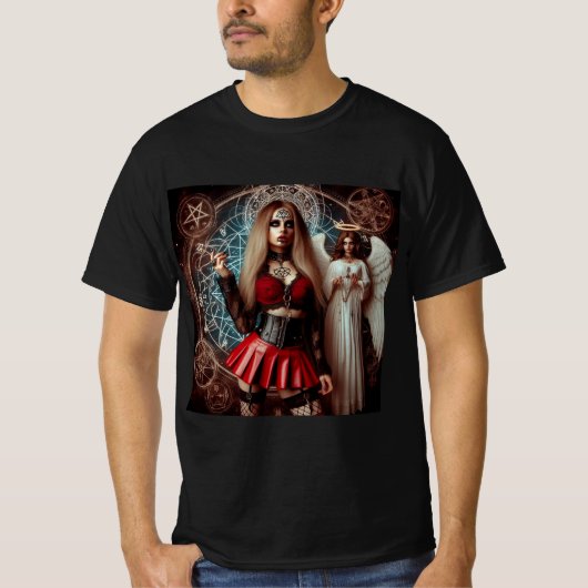 La Dualidad del Ser: Ángel y Demonio T-shirt (Voorkant)