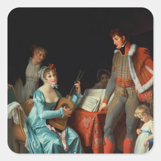 La Duchesse Abrantes et le General Junot Vierkante Sticker (Voorkant)