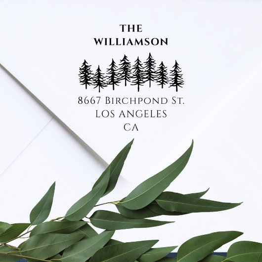 La elegante dirección de retorno de la familia Win Zelfinktende Stempel