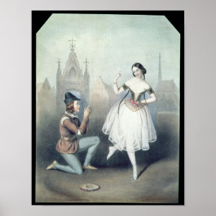 La Esmeralda": Carlotta Grisi en Jules Perrot Poster