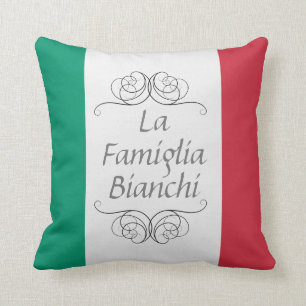 La Famiglia Italiaanse Vlag Familienaam Kussen