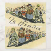 La Familia de familie Reunion Wine Generations Wijn Etiket (Enkel label)