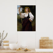 La Faneuse van William-Adolphe Bouguereau Poster (Keuken)
