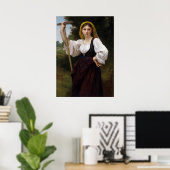 La Faneuse van William-Adolphe Bouguereau Poster (Thuiskantoor)