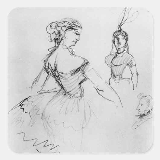 La Fanfarlo Vierkante Sticker (Voorkant)