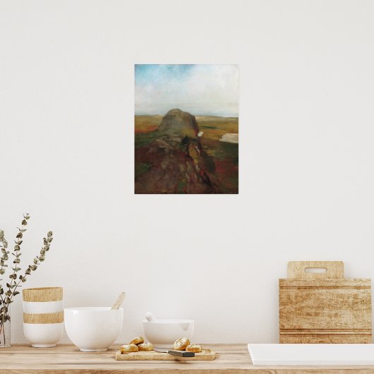 La Farge - Autumn Study Uitzicht over Hanging Rock Poster (Keuken)