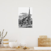 La Farge - Channing Memorial Church Poster (Keuken)