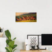 La Farge - Chiefs en uitvoerders in de oorlogsdans Poster (Thuiskantoor)