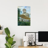 La Farge - Het grote beeld van Amida Boeddha bij K Poster (Thuiskantoor)