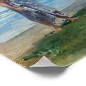 La Farge - Meisjes met een kano in vaiala in Samoa Poster (Hoek)