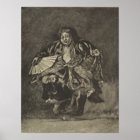 La Farge - Noh-danser Poster (Voorkant)