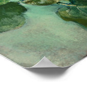 la farge - onderzoek naar roze Hollyhocks in zonli Poster (Hoek)