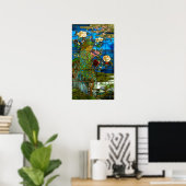 La Farge - Pauwen en Pioenrozen Poster (Thuiskantoor)