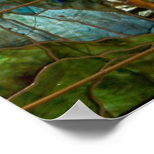 La Farge - Peacocks en pony's Poster (Hoek)