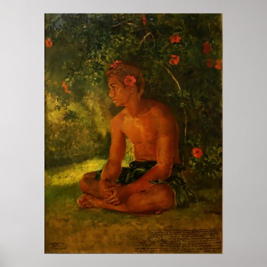 La Farge - Schets van Maua Apia, één van onze boot Poster (Voorkant)