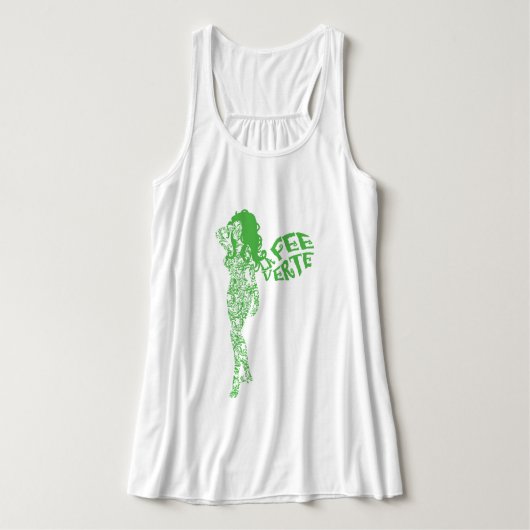 La Fee Verte scrollen Tanktop (Design voorkant)