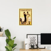 La Femme Chez Elle French Deco Hoesje 16x20 Poster (Thuiskantoor)