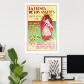 La Fiesta de Los Angeles 1896 Poster (Thuiskantoor)