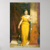 La Fileuse, door John William Waterhouse, 1874 Poster (Voorkant)