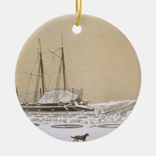 La Fleche bij Kil-Bouroun binnengevallen door ijs, Keramisch Ornament (Voorkant)