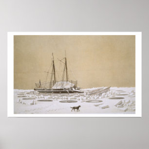 La Fleche bij Kil-Bouroun binnengevallen door ijs, Poster