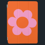 La Fleur 01 Retro Floral Oranje Pink Preppy Flower iPad Air Cover<br><div class="desc">Abstracte Retro Floral Print - La Fleur - Oranje en roze.</div>