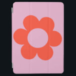 La Fleur 02 — Vloerdruk roze retro Preppy Floral iPad Air Cover<br><div class="desc">Abstracte Retro Floral Print - La Fleur - Roze en rood / Oranje.</div>
