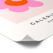 La Fleur 05 Abstract bloemroze en Oranje bloemen Poster (Hoek)