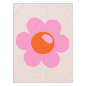 La Fleur 05 Abstract bloemroze en Oranje bloemen Tafelkleed (Voorkant)