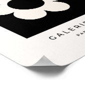 La Fleur 06 Retro Floral Black and White Flower Poster (Hoek)