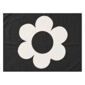 La Fleur 06 Retro Floral Black and White Flower Tafelkleed (Voorkant (Horizontaal))