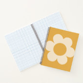 La Fleur 07 Retro Bloemgeel Notitieboek (Binnen)