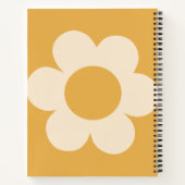 La Fleur 07 Retro Bloemgeel Notitieboek (Achterkant)