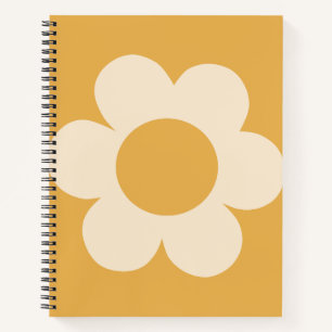 La Fleur 07 Retro Bloemgeel Notitieboek