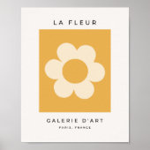 La Fleur 07 Retro Bloemgeel Poster (Voorkant)