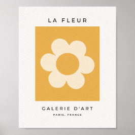 La Fleur 07 Retro Bloemgeel Poster
