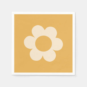 La Fleur 07 Retro Bloemgeel Servet