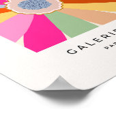 La Fleur 09 Retro Daisy Kleurrijke Bloemen Poster (Hoek)