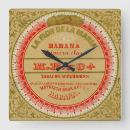 La Flor de La Maria Vierkante Klok